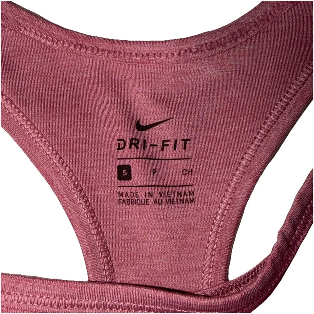 Nike Swoosh Logo Racerback Desert Berry Pink Sports Bra Size Small